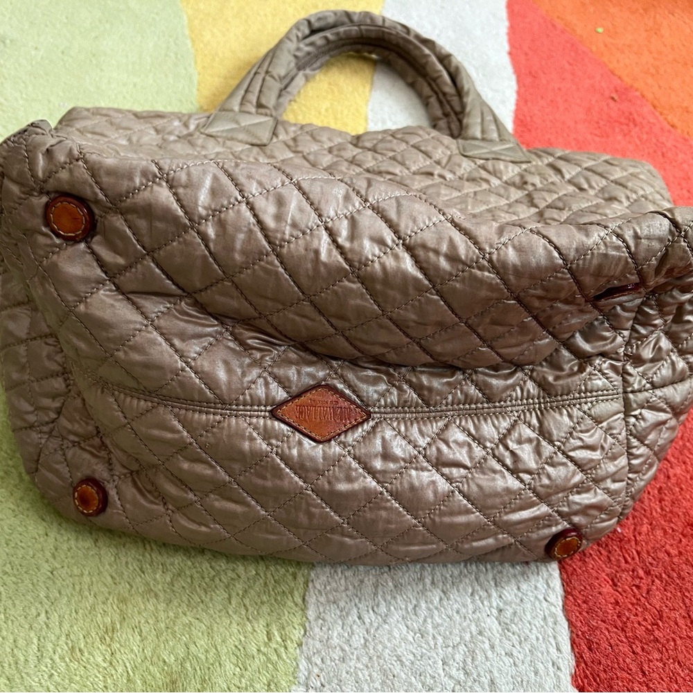 MZ Wallace Quilted Tote - Rose Gold Brown Medium w pouch - Picture 2 of 10